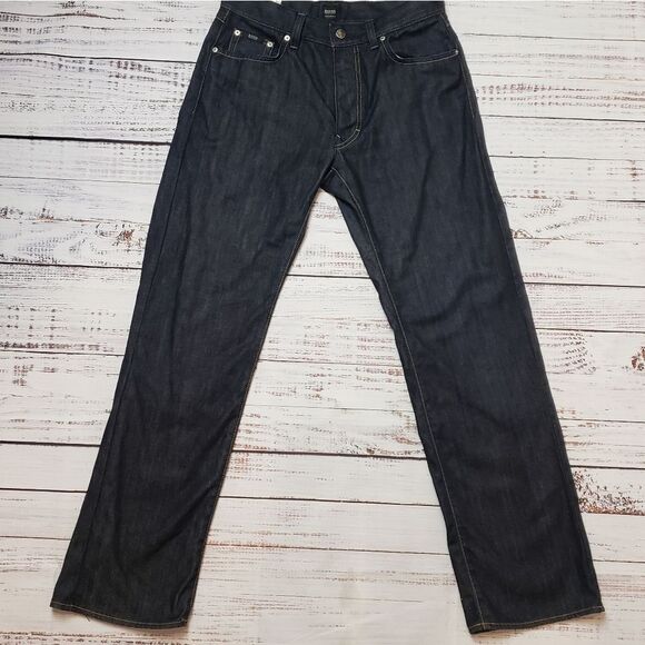 Men's Jeans by Hugo Boss stretch 32 dark wash. - Picture 2 of 12